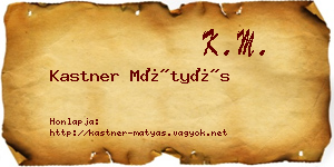 Kastner Mátyás névjegykártya
